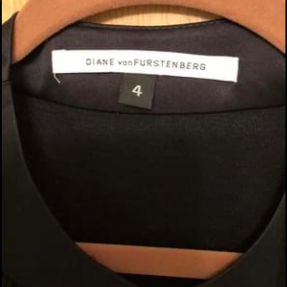 DIANE VON FURSTENBERG BLACK WRAP DRESS SIZE 4 - Picture 4 of 6